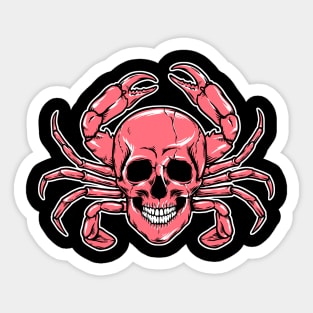 Scary Crab  Skull Head Sticker